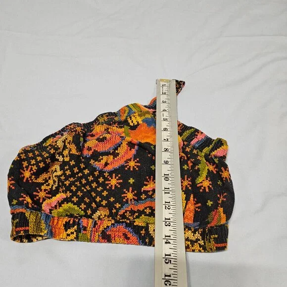 Farm Rio One Shoulder Crop Top Blouse Women Size S Linen - Picture 9 of 13